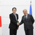 国連と「核なき世界」へ協力　岸田首相、グテレス事務総長と会談