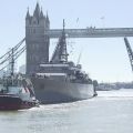 海上自衛隊の練習艦「かしま」がロンドンに寄港