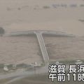 【動画】滋賀 長浜 ヘリ映像 高時川と姉川の間が水につかる